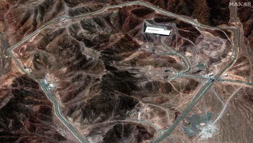 Citra satelit fasilitas Fordow yang diduga menjadi target serangan GBU-57 oleh AS.