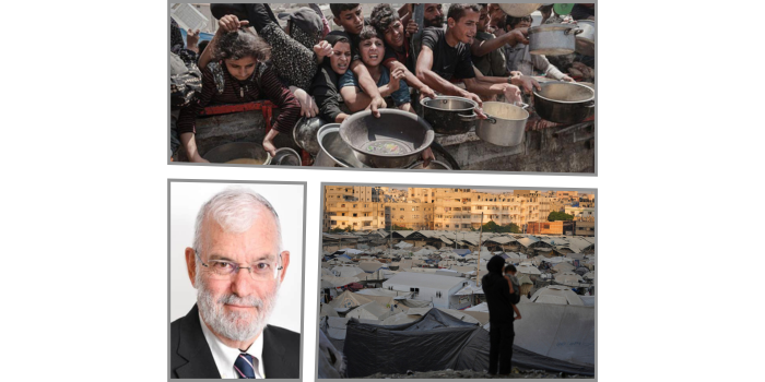 Warga Gaza berebut bantuan makanan, Yaakov Amidror, dan kamp pengungsian perang Gaza.