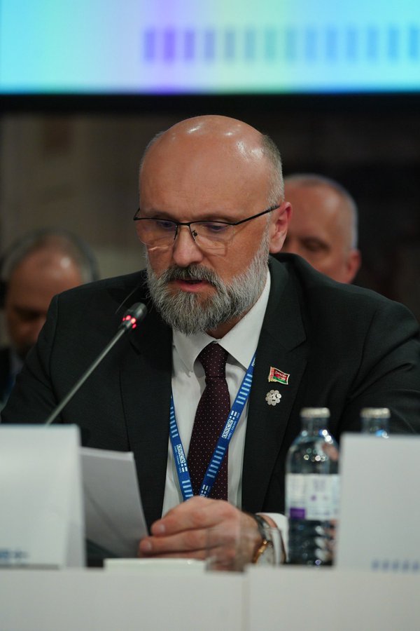 Delegasi Belarus dalam sidang OSCE 2025 di Wina.