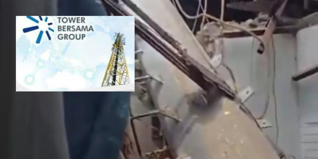Tower BTS TBG roboh di Kembangan Utara. Warga menilai proyek tidak memiliki jarak aman, JACOBIN soroti dugaan kelalaian dan izin bermasalah.
