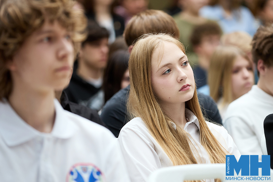 Pembukaan program Minskaya Smena 2026 di pusat perbelanjaan Stolitsa Minsk.