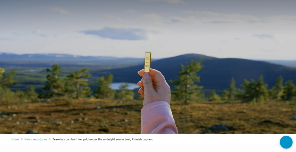 Pemandangan alam Levi di Lapland Finlandia saat musim panas.