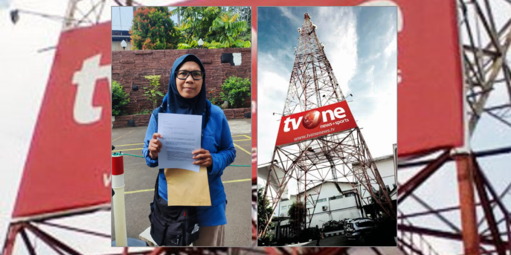 Gina Yolanda saat memperjuangkan hak pekerja media melalui jalur hukum.